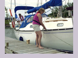 Docking at the waterfront on the Sunrise Trail, Nova Scotia